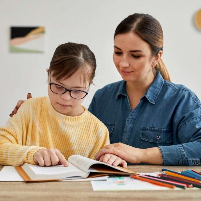 Homeschooling Lesson With Mother